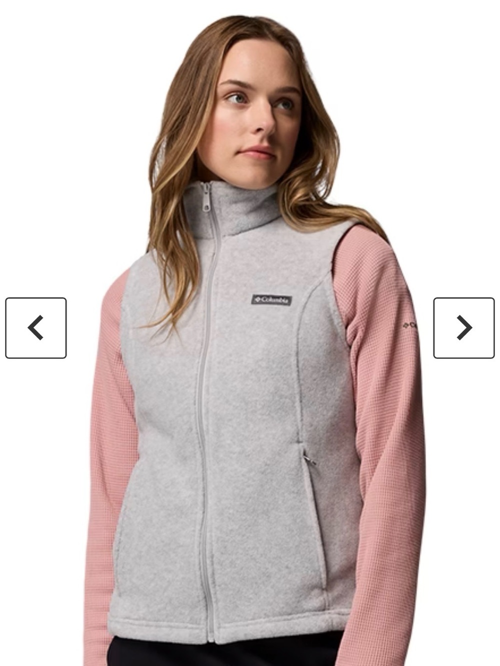 Columbia Benton Springs
Fleece Vest Womens Medium
Light Gray Full Zip
